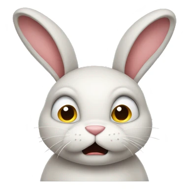 Bunny with a angry face sticker