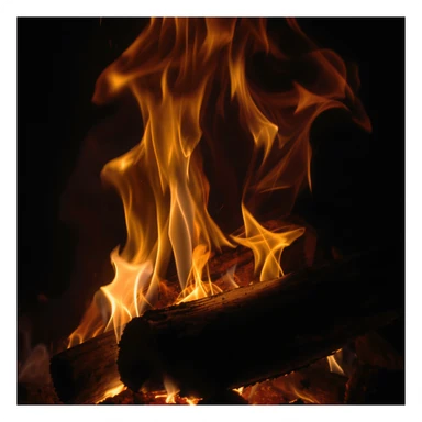 realistic fire, detailed flames, high resolution sticker