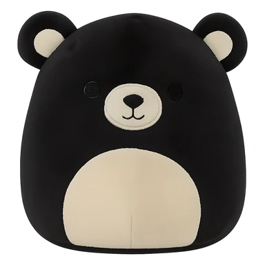 black bear squishmallow plushie sticker