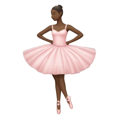 Soft pink ballerina dress with ribbon sticker