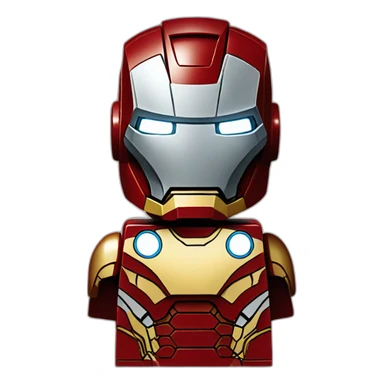 lego face iron man sticker