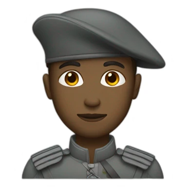 white soldier thin boy sticker