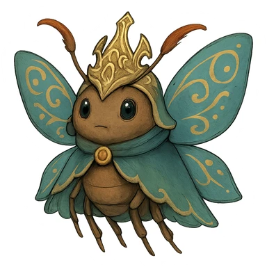 beautiful, cute bug inspired by a magical boss character sticker