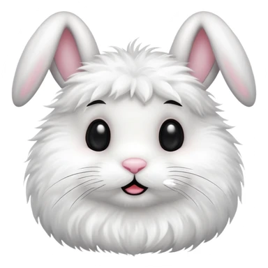 Bunny with a black mustache sticker
