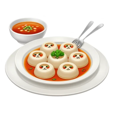 momo in plate  sticker