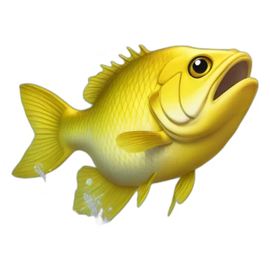 The Big Yellow Croaker Leaping Out of the Water sticker