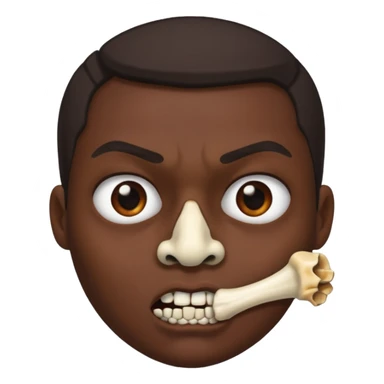 Cannibal with bone through nose sticker