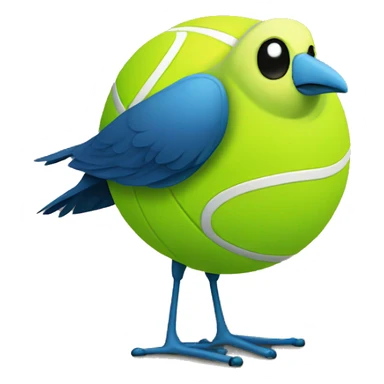tennis ball bird  sticker