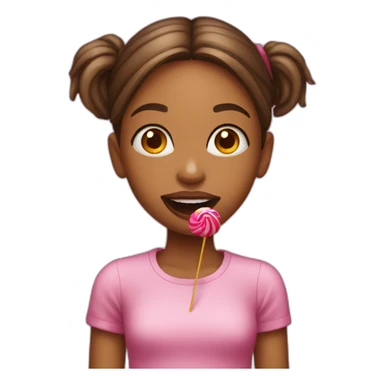 Girl With lolipop in mouth sticker