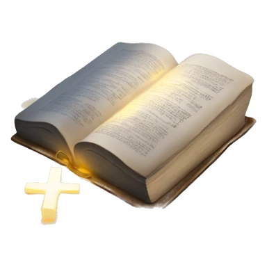 Open Bible glowing  sticker