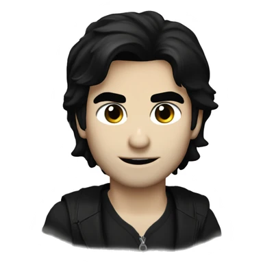 Damon Salvatore with his signature blue eyes, tousled black hair and mischievous expression  sticker