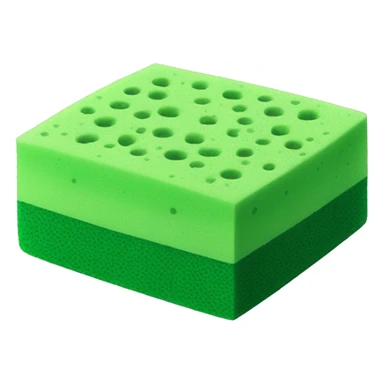green flat square dish sponge sticker