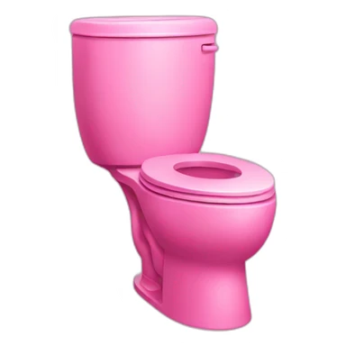 Pink toilet sticker