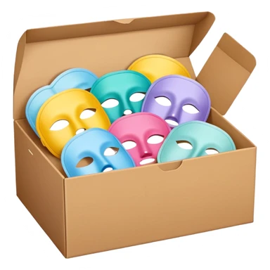 a box of skincare mask packs sticker
