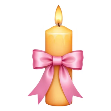 Vela com laço rosa  sticker