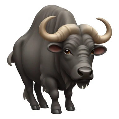 Cape buffalo with big curved horns from the front sticker