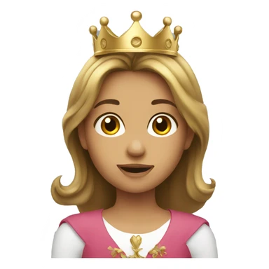 girl with crown sticker