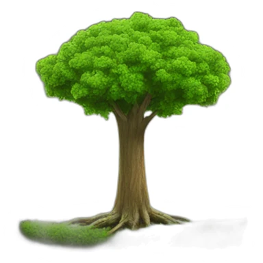 A tree growing inside a television sticker