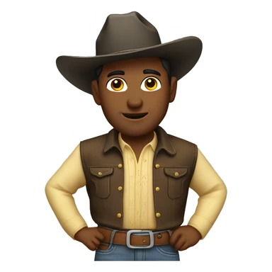 Cowboy + rancher sticker