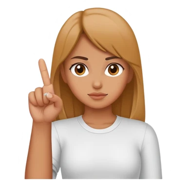 Girl sticking up the middle finger sticker