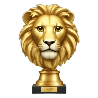 cannes gold lion trophy sticker