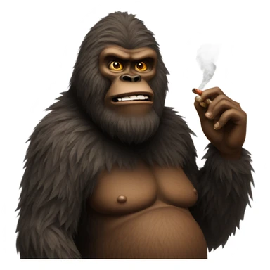 Bigfoot smoking a cigar  sticker