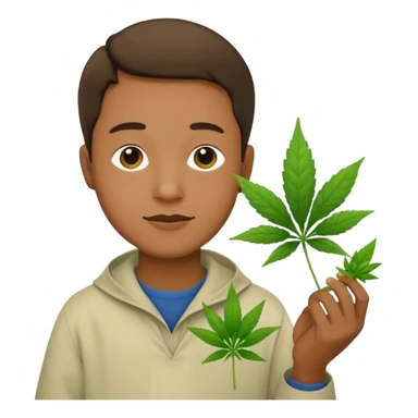 Men smock weed sticker