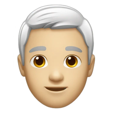 Black hair-White-young-man sticker