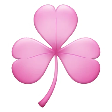 Pink 3 leaf clover sticker
