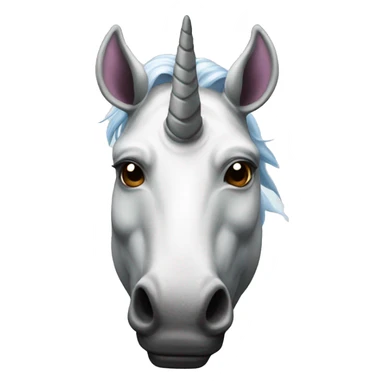 Unicorn wearing rhino mask sticker