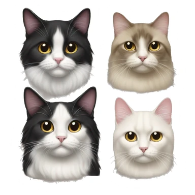 2 cats one is a Himalayan and the other is a tuxedo cat sticker