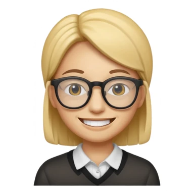 Smiley is cool in glasses, color #9A623D sticker