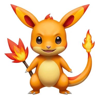 Victini-Pichu-Charmander-Fakémon-hybrid-creature (full body)  sticker