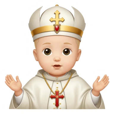 A baby pope sticker