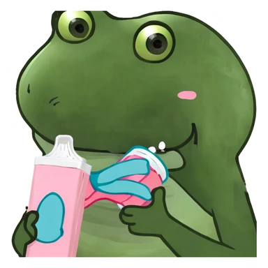 Pale pink toothpaste tube sticker