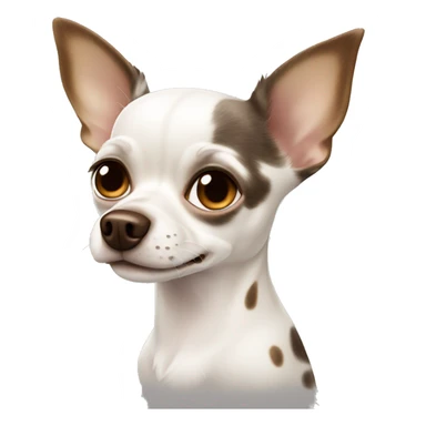 White Chihuahua with brown spots sticker
