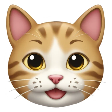 cat smirking with hearts sticker