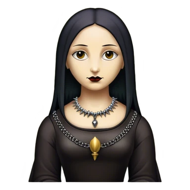 Goth mona lisa with spike collar sticker