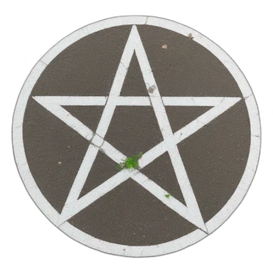 pentagram on the ground sticker