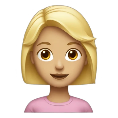 laptp girl with blond hair sticker