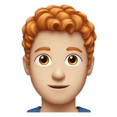 young guy with Redhead hair and blue eyes sticker