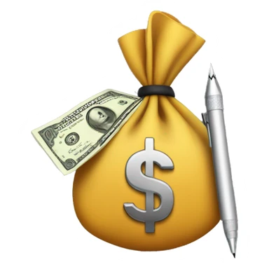 make a pen that has a dollar sign but that is an actual arrow pointing at a money bag sticker