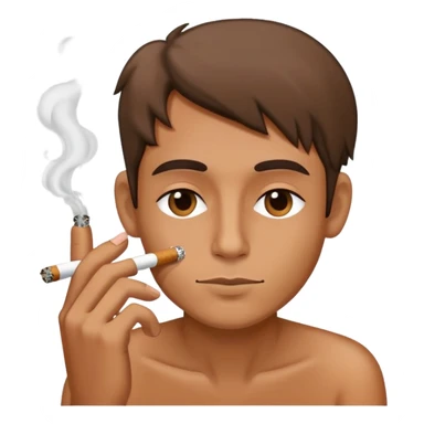 Someone smoking a blunt sticker