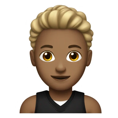 A blonde basketball player in a black uniform sticker