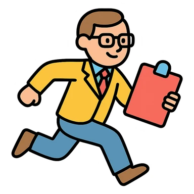 teacher sprinting sticker