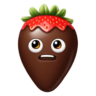 Chocolate covered strawberry sticker