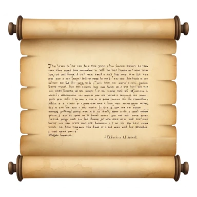 Scroll with quote
 sticker