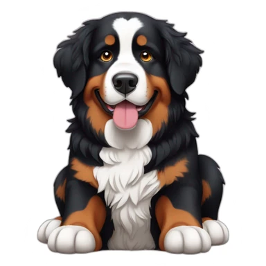 Bernese mountain dog loving bernese mountain dog sticker