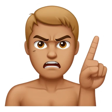 Someone angry sticking their middle finger up sticker