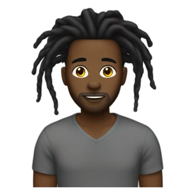 Black man dreadlock sticker